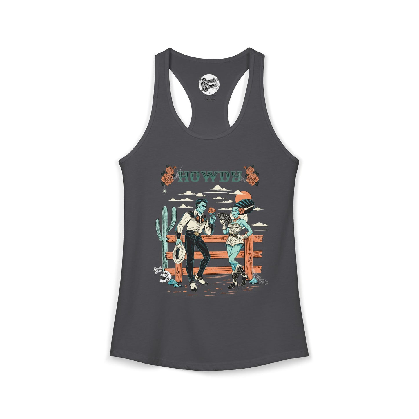 Howdy Western Monsters - Women's Racerback Tank