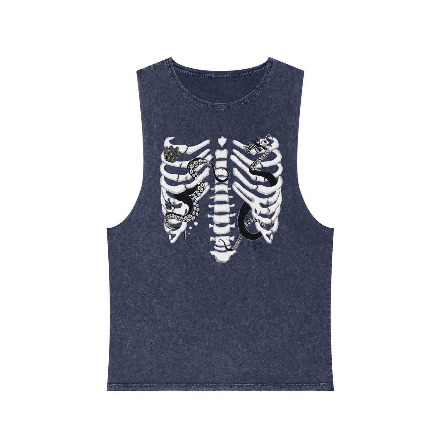 Deep Sea Ribcage - Unisex Stonewash Tank Top