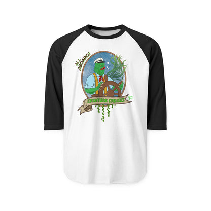All Aboard! Creature Cruises - Unisex Three - Quarter Sleeve Raglan Shirt