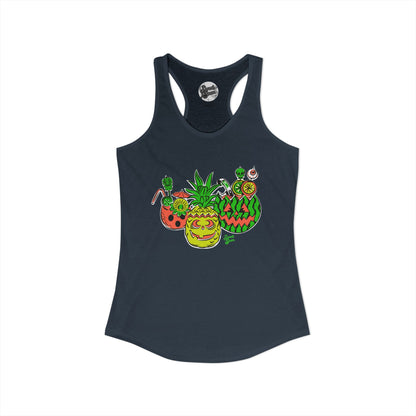 Summerween Tiki Drinks - Women's Racerback Tank