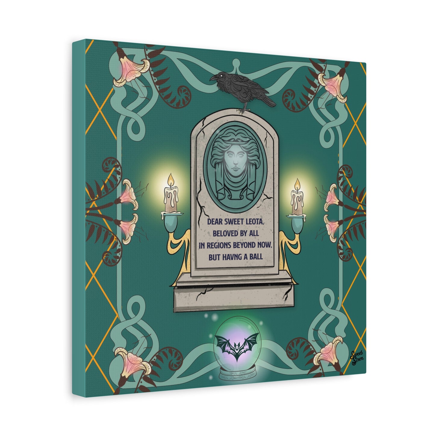 Sweet Leota -Gold Frame - Canvas Print