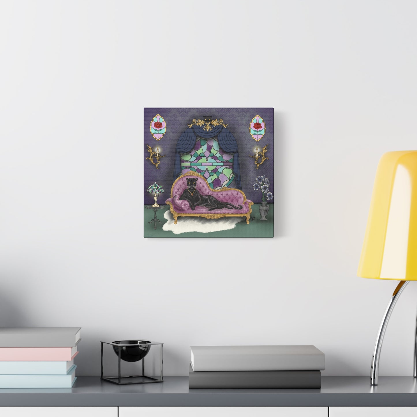 Haunted Panther Lady side 2 - Canvas Print