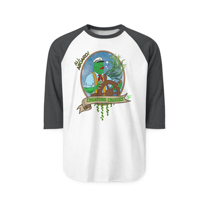 All Aboard! Creature Cruises - Unisex Three - Quarter Sleeve Raglan Shirt