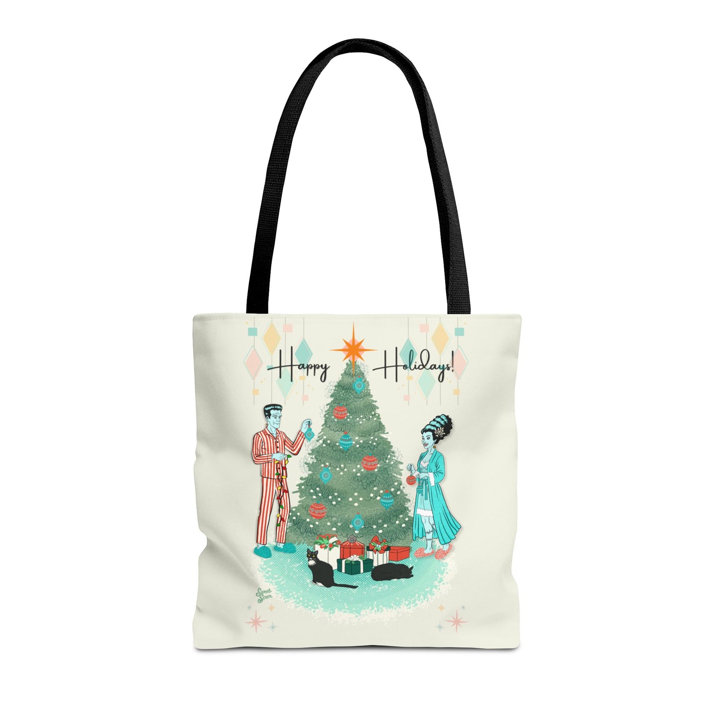 Retro Monsters Holiday - Tote Bag