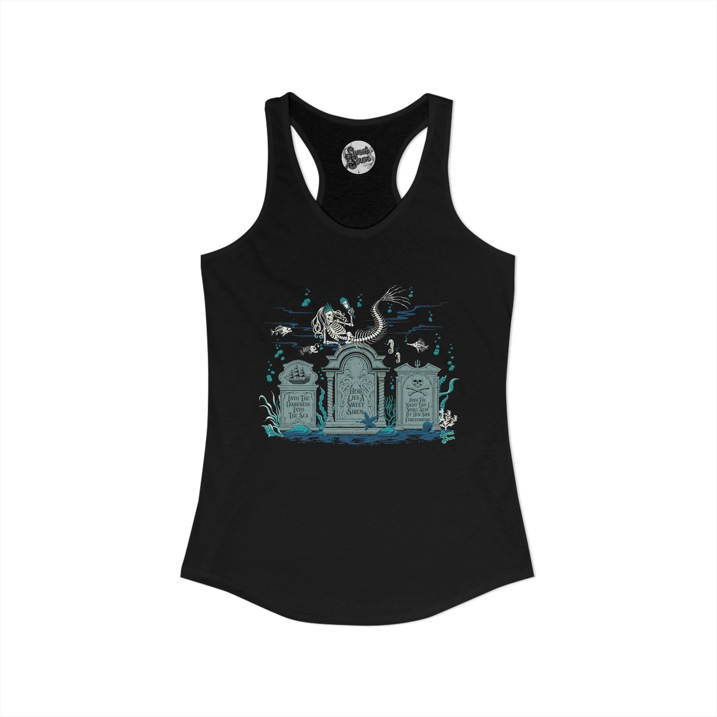 Skeleton Mermaid Graveyard - Women's Racerback Tank