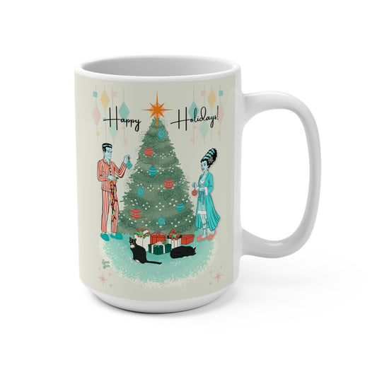 Retro Holiday Monsters - Mug 15oz