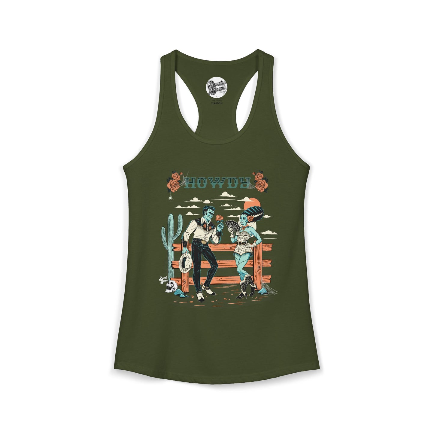 Howdy Western Monsters - Women's Racerback Tank