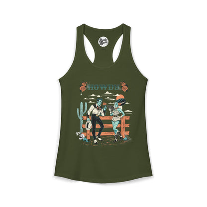 Howdy Western Monsters - Women's Racerback Tank