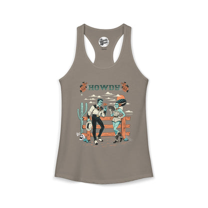 Howdy Western Monsters - Women's Racerback Tank