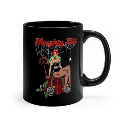 Naughty List Devil -  11oz Black Mug