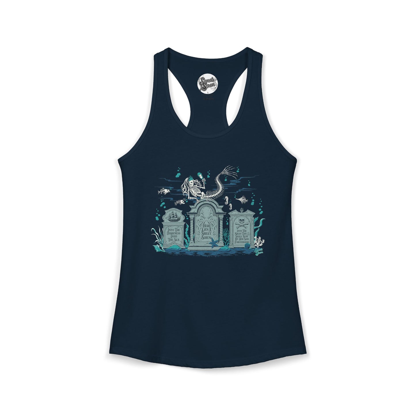 Skeleton Mermaid Graveyard - Women's Racerback Tank