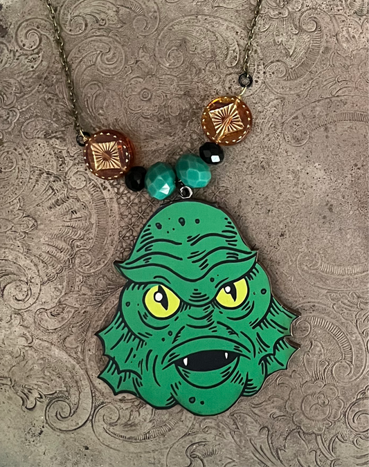 Creature Head Necklace - Beaded