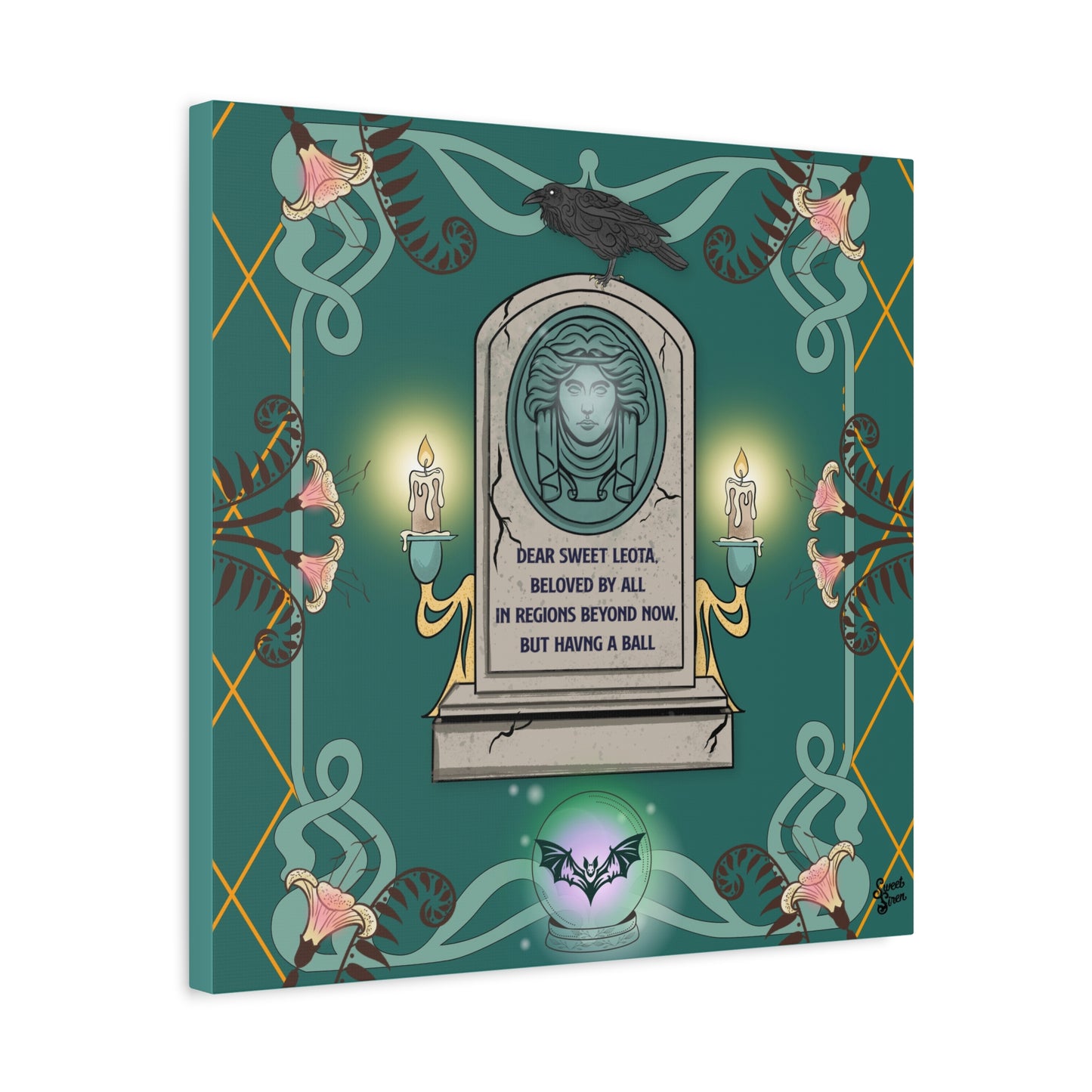 Sweet Leota -Gold Frame - Canvas Print