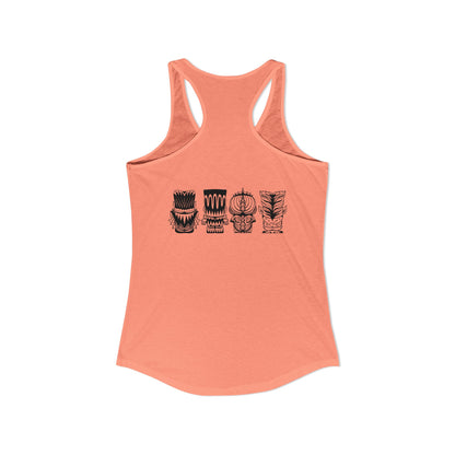 Tiki Monsters  - Front Back -  Women's Racerback Tank