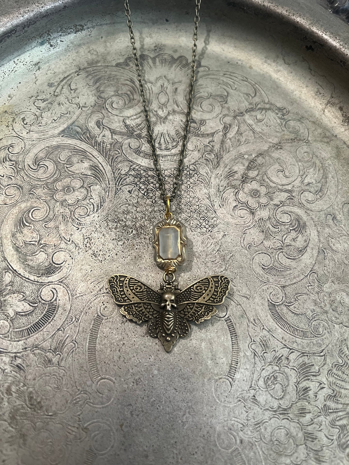 Death’s Head Moth - Brass Necklace