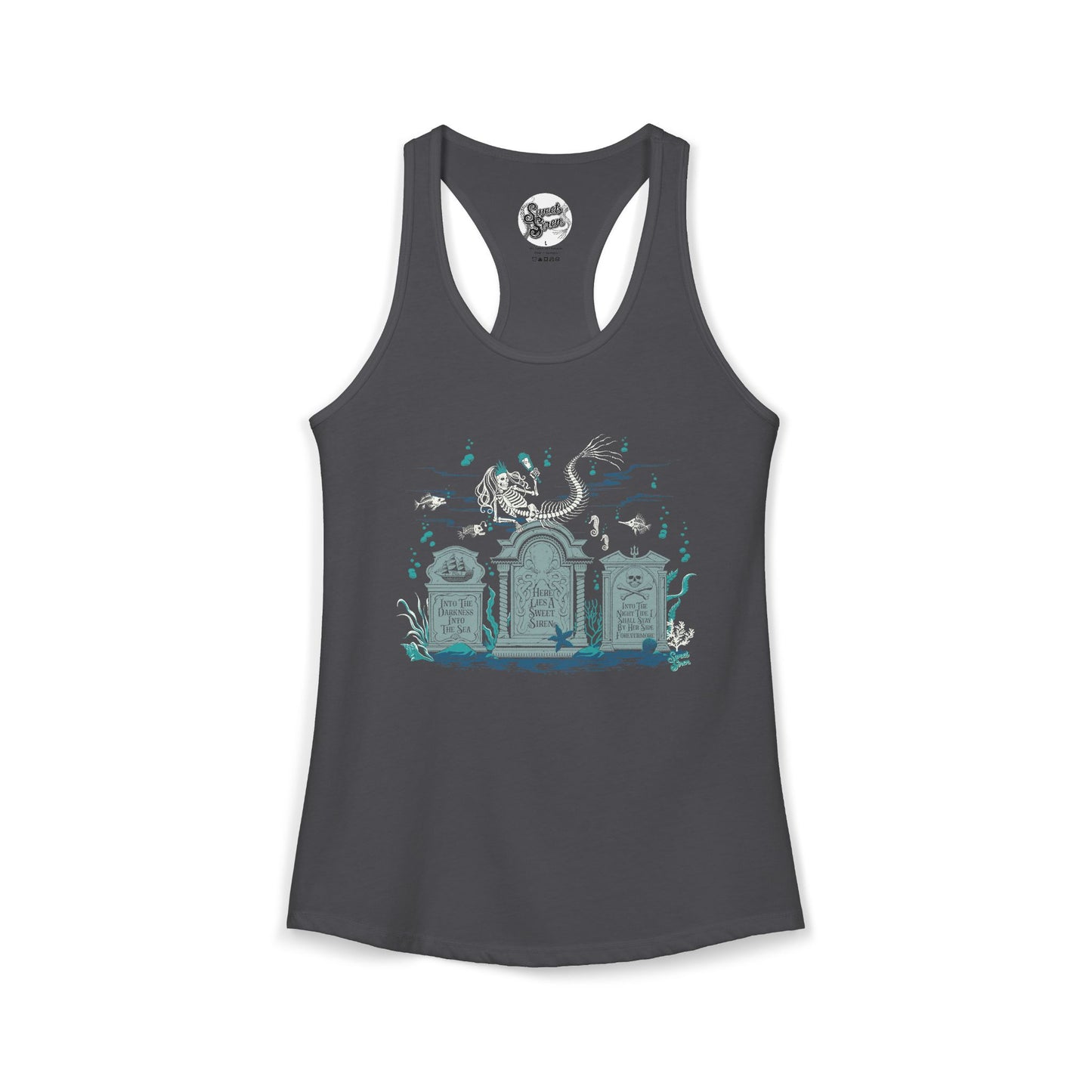 Skeleton Mermaid Graveyard - Women's Racerback Tank