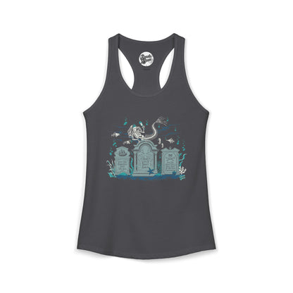 Skeleton Mermaid Graveyard - Women's Racerback Tank