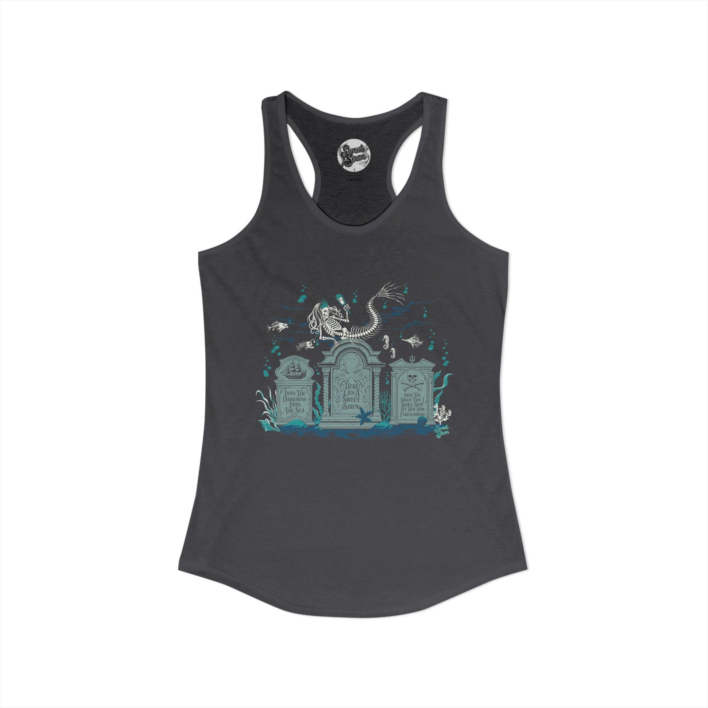 Skeleton Mermaid Graveyard - Women's Racerback Tank