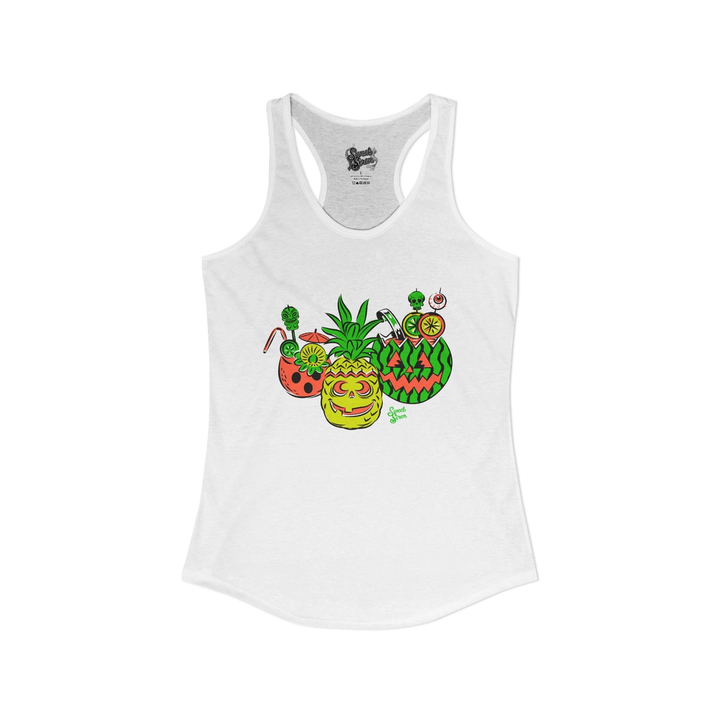Summerween Tiki Drinks - Women's Racerback Tank