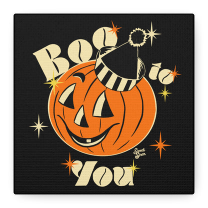 Retro Pumpkin Boo to You of Matte Canvas, Stretched, 1.25"