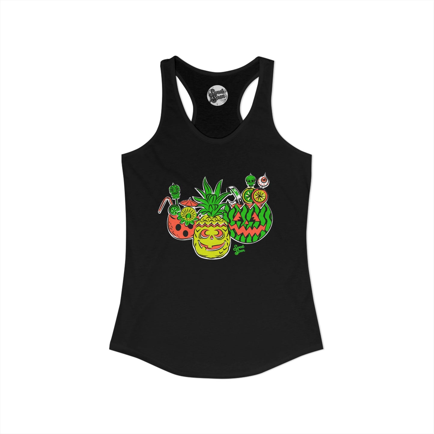 Summerween Tiki Drinks - Women's Racerback Tank