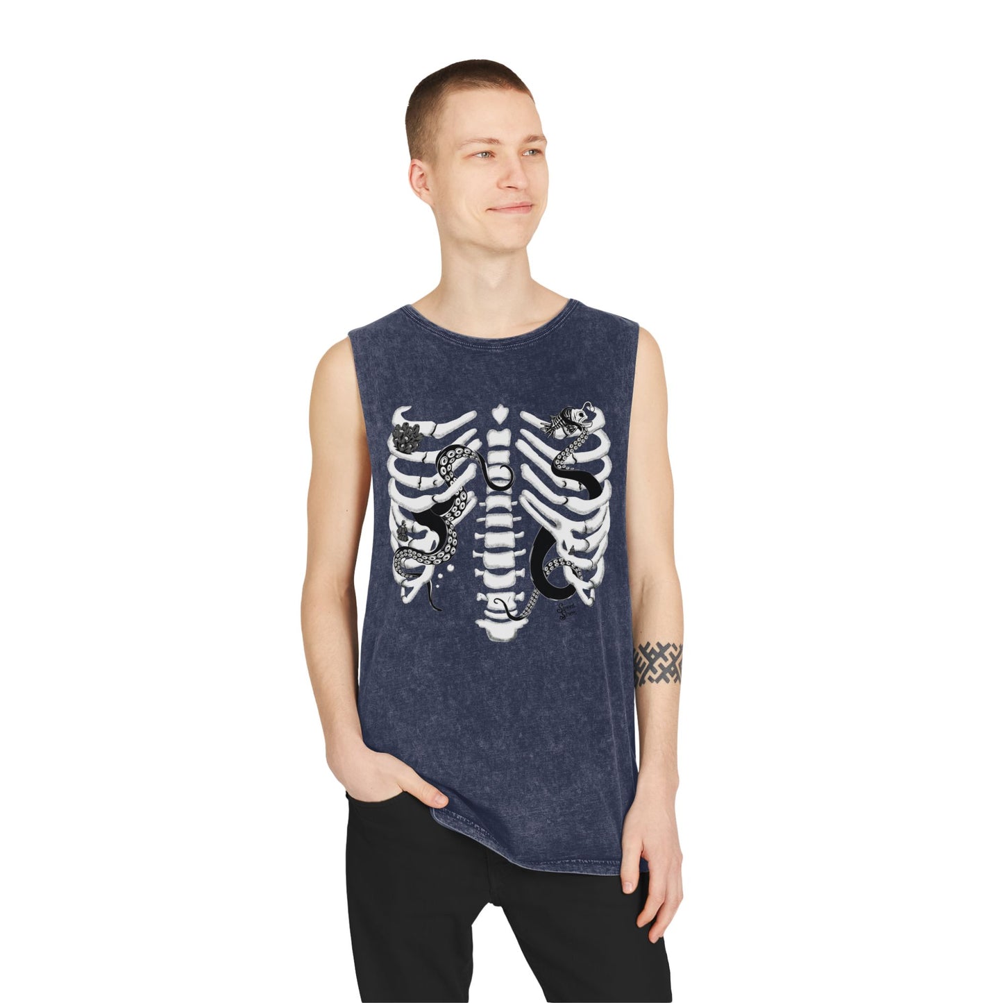 Deep Sea Ribcage - Unisex Stonewash Tank Top