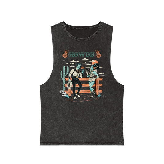 Howdy Monsters - Unisex Stonewash Tank Top