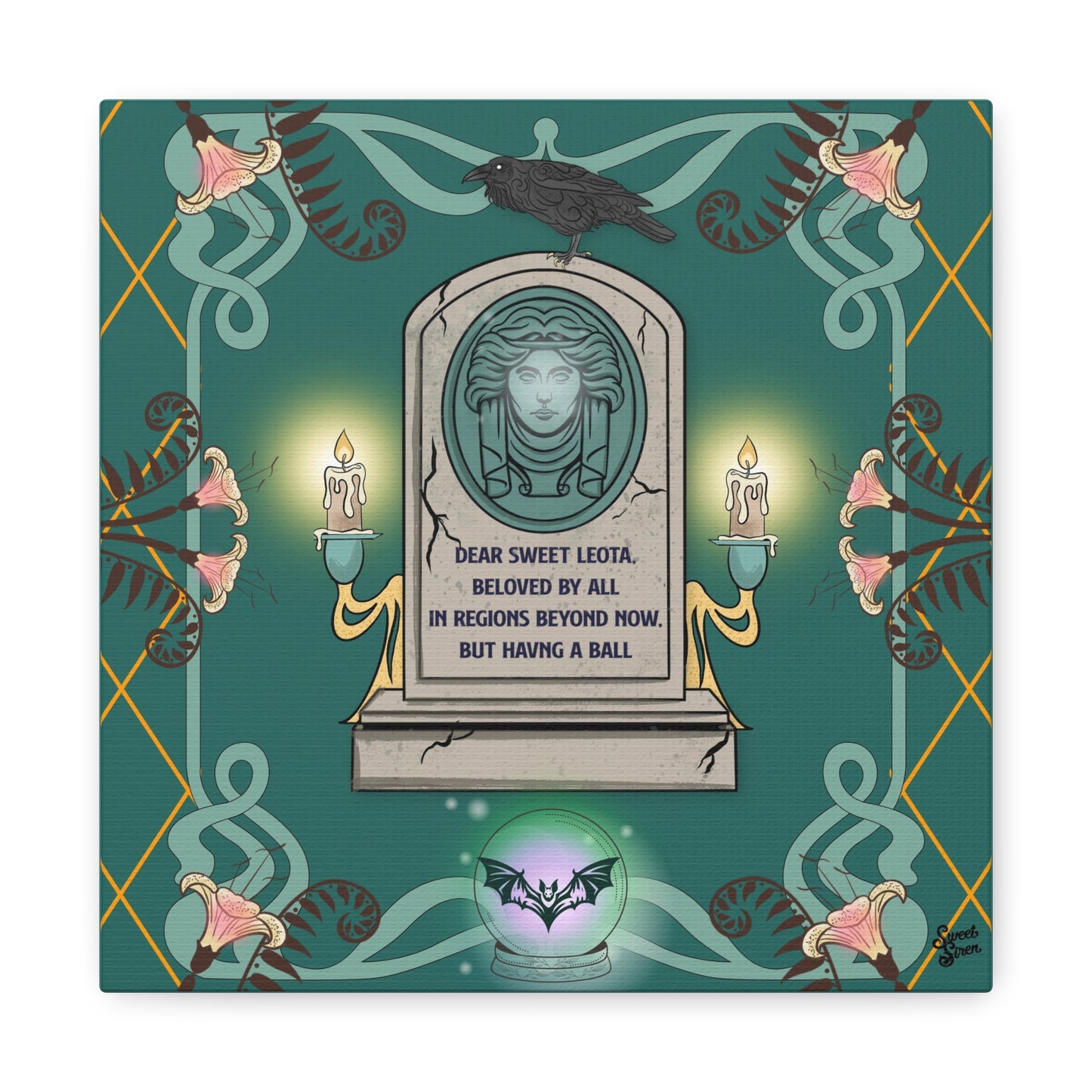 Sweet Leota -Gold Frame - Canvas Print