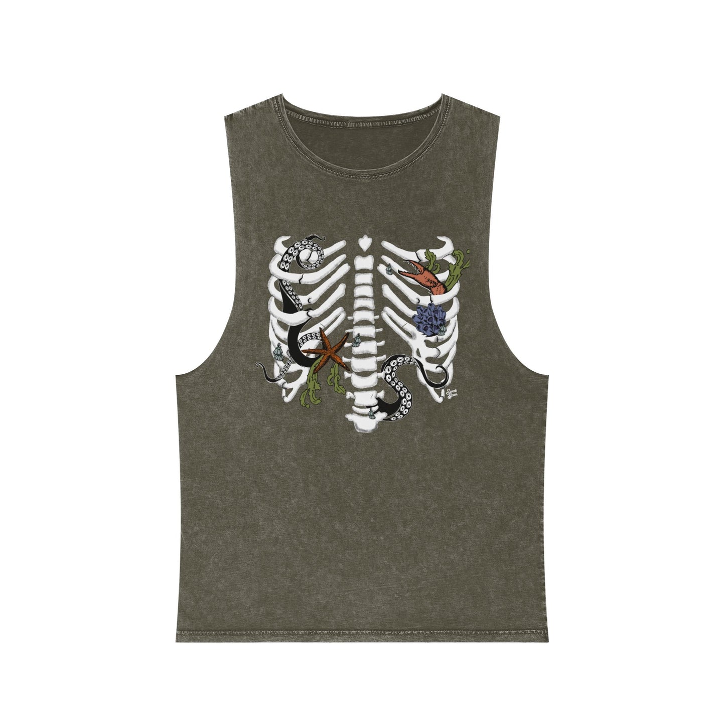 Pirate Ribcage - Unisex Stonewash Tank Top