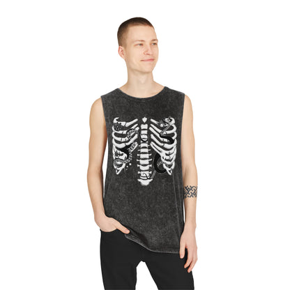 Deep Sea Ribcage - Unisex Stonewash Tank Top