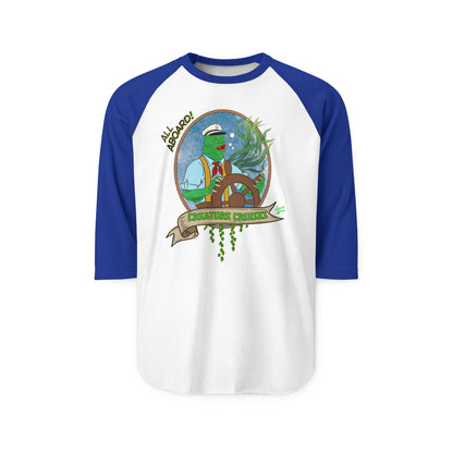 All Aboard! Creature Cruises - Unisex Three - Quarter Sleeve Raglan Shirt