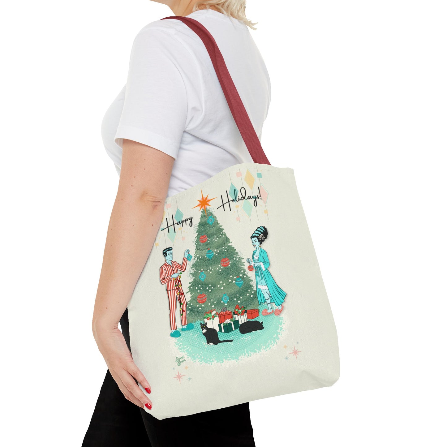 Retro Monsters Holiday - Tote Bag