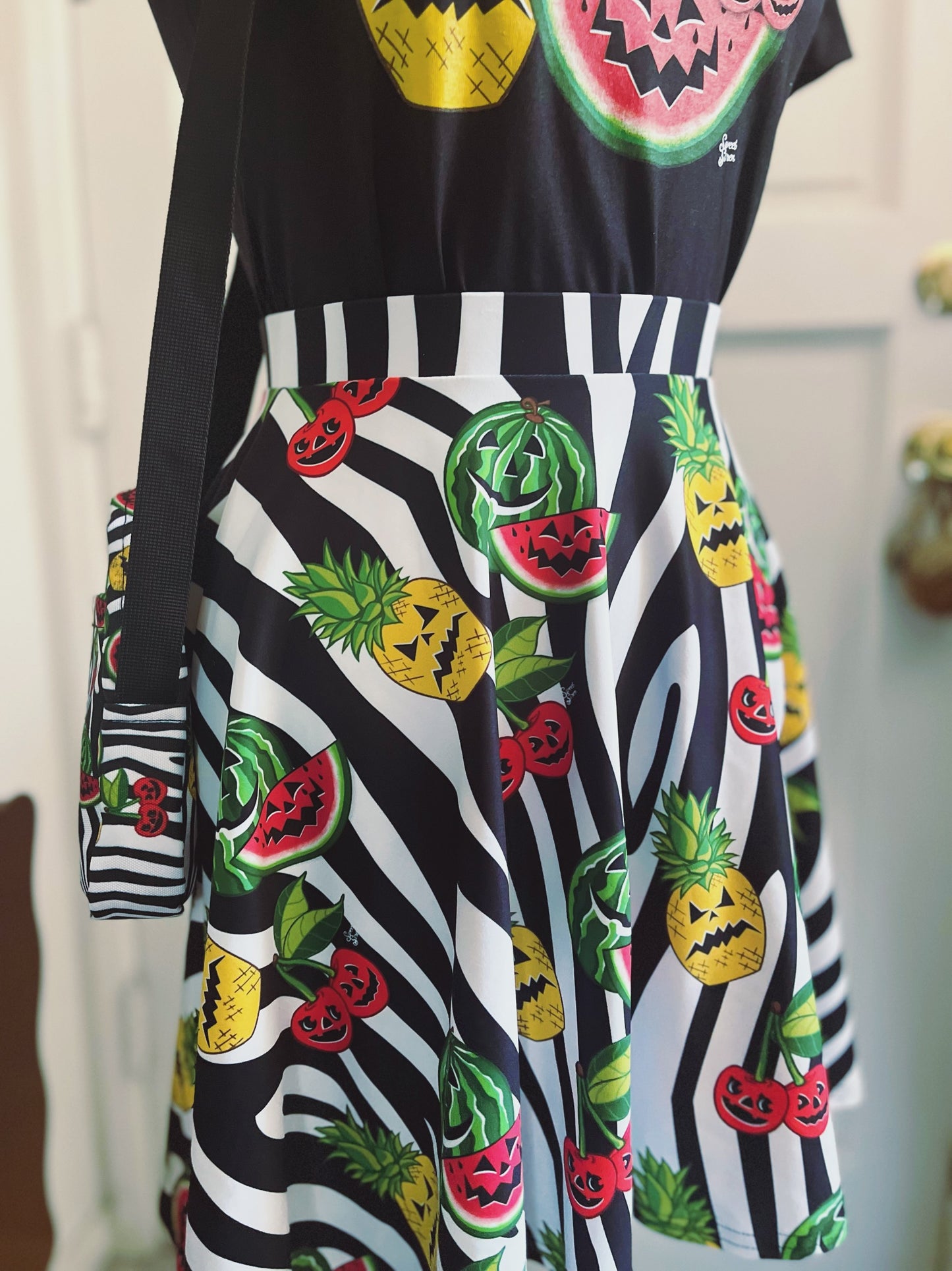 SummerWeen Zebra Print. - Skater Skirt