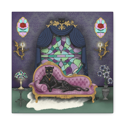 Haunted Panther Lady side 2 - Canvas Print