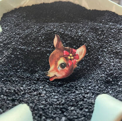 Vintage Reindeer - Single Wooden Pin