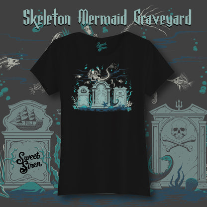 Skeleton Mermaid Graveyard - SALE!  Women's Tee
