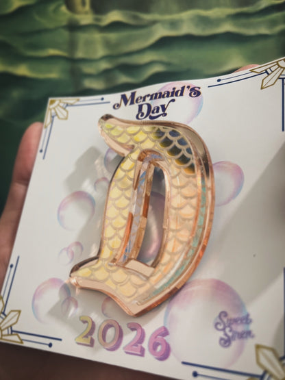 Mermaid’s Day 2026 “Life is the Bubbles”  Theme "D" Brooch