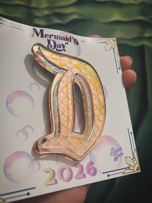 Mermaid’s Day 2026 “Life is the Bubbles”  Theme "D" Brooch
