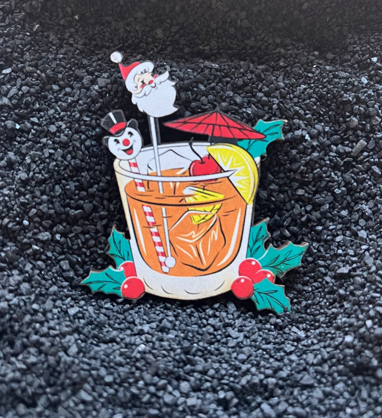 Retro Old Fashioned - Printed Wood Laser Cut Piece