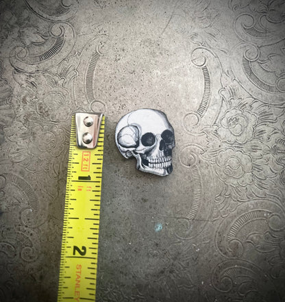 Wooden Skull  - Printed Wood Laser Cut Piece