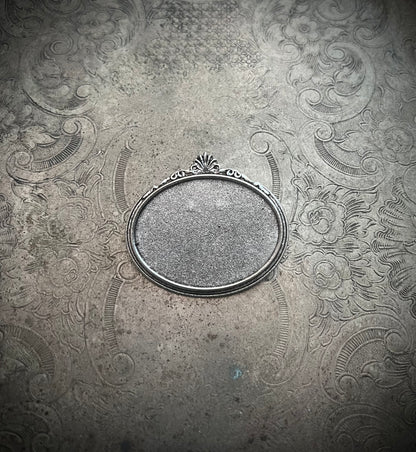 30x40 Silver Frame Brooch Setting
