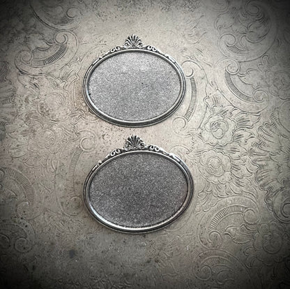 30x40 Silver Frame Brooch Setting