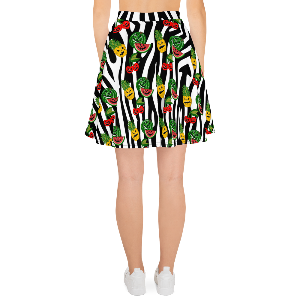 SummerWeen Zebra Print. - Skater Skirt