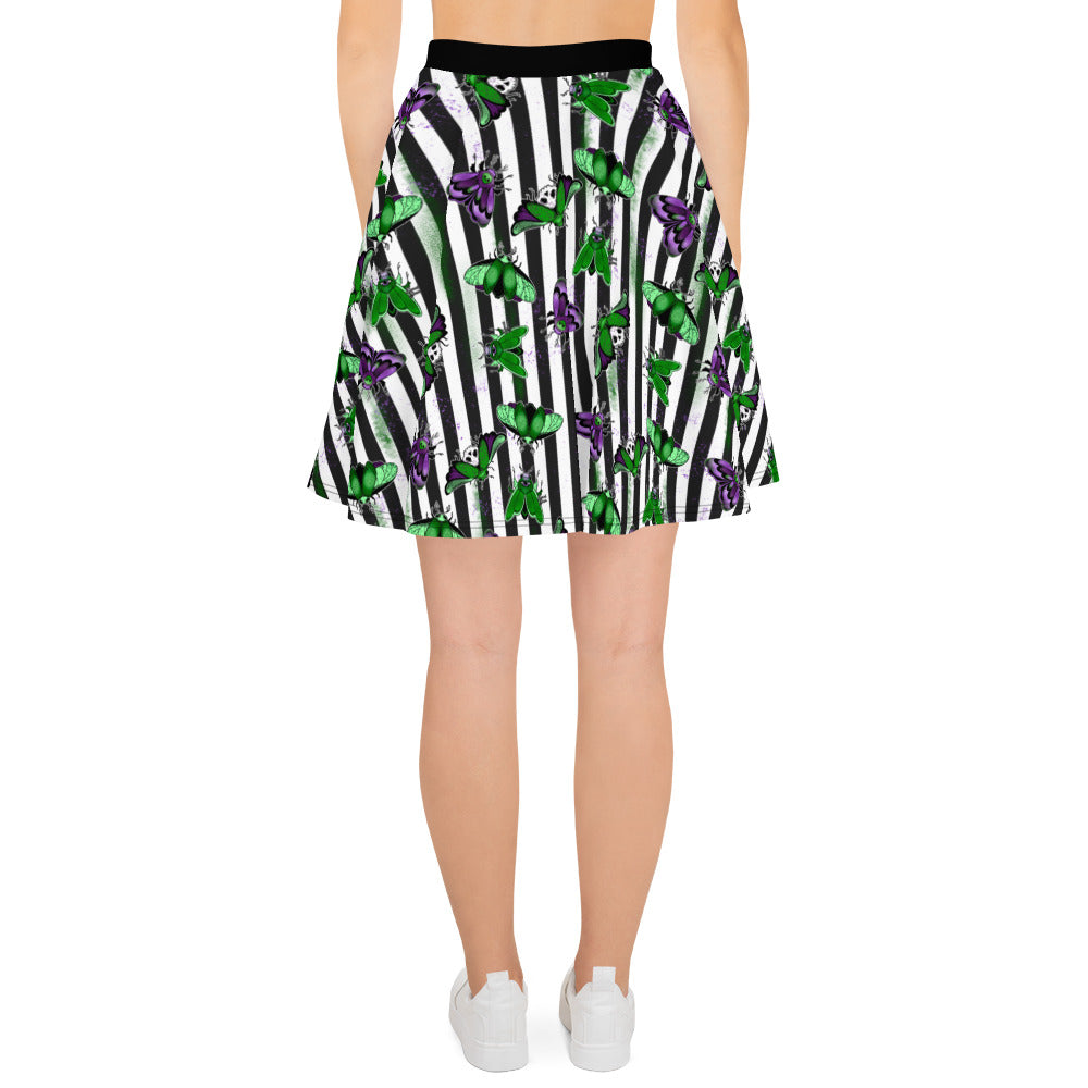 Beetle Stripes - Skater Skirt