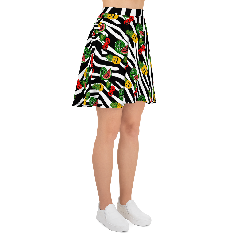 SummerWeen Zebra Print. - Skater Skirt