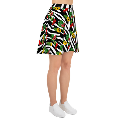 SummerWeen Zebra Print. - Skater Skirt