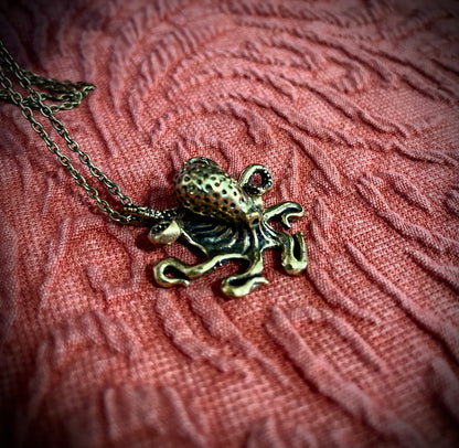Brass Octopus Necklace