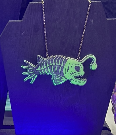 Skeleton Angler Fish Glow-in-the-Dark - Necklace