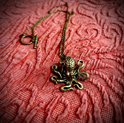 Brass Octopus Necklace