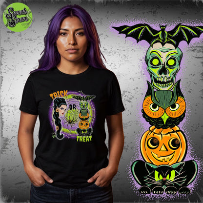 Retro Trick or Treat - The Boyfriend Tee for Women